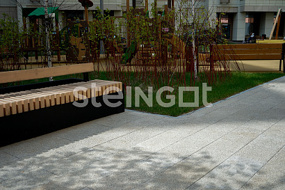 Тротуарная Плита Bianco Nero Белый гранит 600*300 Тротуарная Плита Bianco Nero Белый гранит 600*300